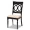Baxton Studio Lucie Sand Upholstered Espresso Finished 5-Piece Wood Dining Set 157-9731-8026 - alternate 2